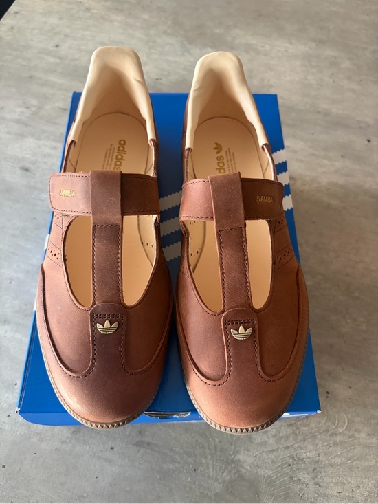 adidas Shoes - adidas Women's Brown Samba T-Strap Sneakers